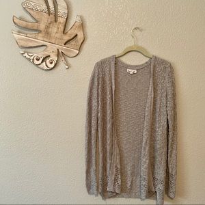 Speckled Gray Detailed Cardigan